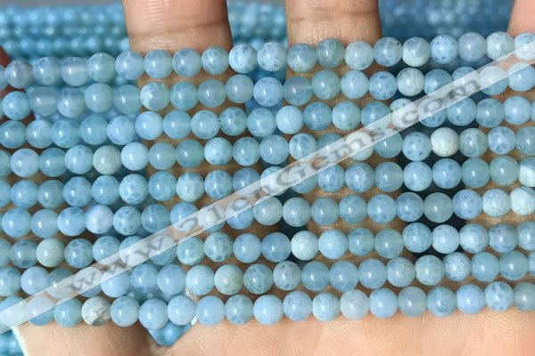 CAA5140 15.5 inches 4mm round dragon veins agate beads wholesale