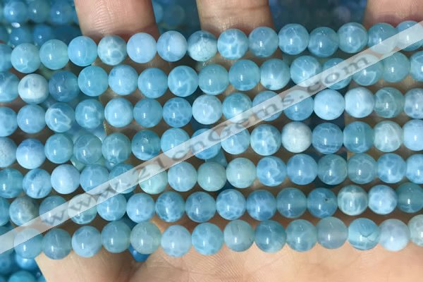 CAA5141 15.5 inches 6mm round dragon veins agate beads wholesale