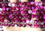 CAA5186 15.5 inches 8mm faceted round banded agate beads