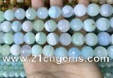 CAA5223 15.5 inches 12mm faceted round banded agate beads