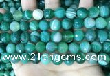 CAA5236 15.5 inches 10mm faceted round banded agate beads