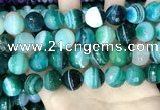 CAA5246 15.5 inches 16mm faceted round banded agate beads