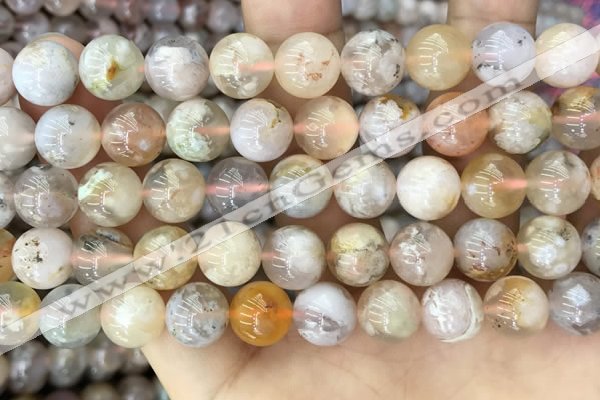 CAA5251 15.5 inches 10mm round sakura agate beads wholesale