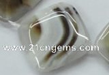 CAA526 15.5 inches 35*35mm diamond madagascar agate beads