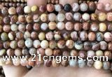 CAA5271 15.5 inches 6mm round natural red crazy lace agate beads