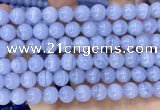 CAA5277 15.5 inches 8mm round natural blue lace agate beads