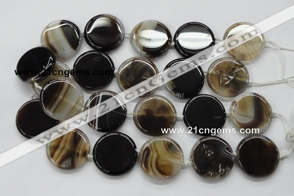 CAA528 15.5 inches 34mm flat round madagascar agate beads