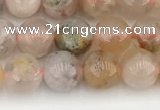 CAA5280 15.5 inches 6mm round sakura agate gemstone beads