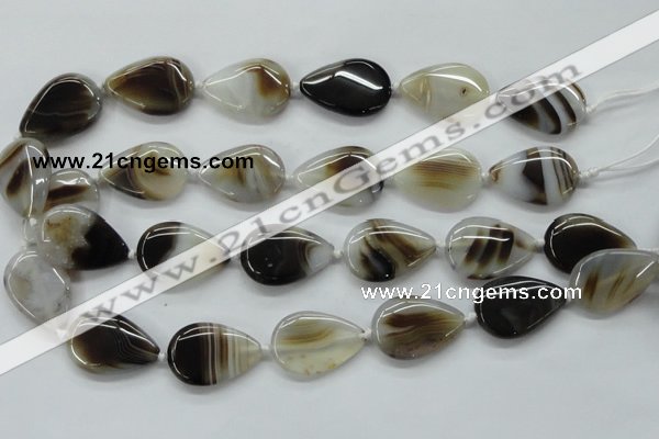 CAA533 15.5 inches 20*30mm flat teardrop madagascar agate beads