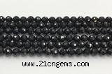 CAA5338 15.5 inches 8mm faceted round black onyx beads wholesale