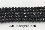 CAA5339 15.5 inches 10mm faceted round black onyx beads wholesale