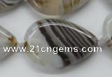 CAA534 15.5 inches 24*35mm flat teardrop madagascar agate beads
