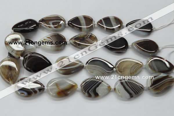 CAA534 15.5 inches 24*35mm flat teardrop madagascar agate beads