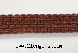 CAA5352 15.5 inches 10*14mm drum agate gemstone beads