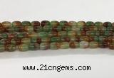 CAA5353 15.5 inches 10*14mm drum agate gemstone beads