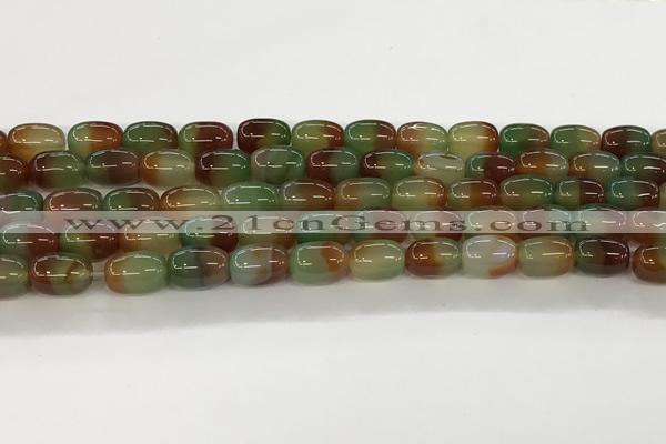 CAA5353 15.5 inches 10*14mm drum agate gemstone beads