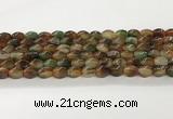 CAA5363 15.5 inches 8*12mm twisted rice agate gemstone beads