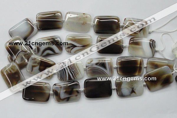 CAA537 15.5 inches 25*35mm rectangle madagascar agate beads