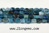 CAA5371 15.5 inches 10*12mm - 11*16mm faceted nuggets agate beads