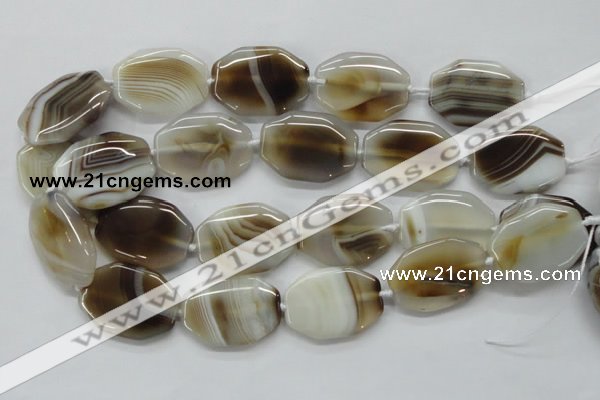 CAA538 15.5 inches 25*35mm octagonal madagascar agate beads