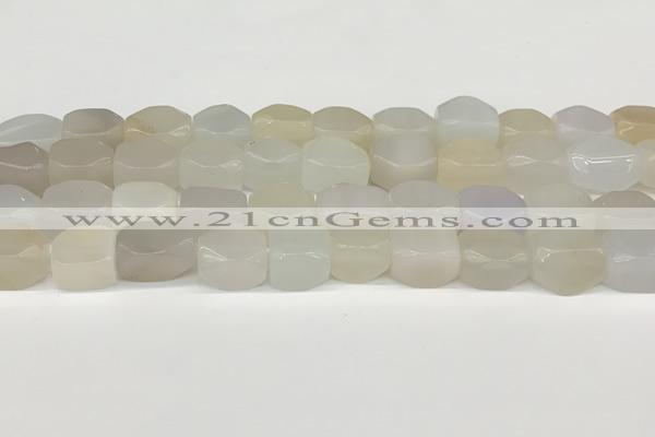 CAA5380 15.5 inches 10*12mm - 11*16mm faceted nuggets agate beads