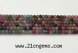 CAA5435 15.5 inches 6*8mm faceted rondelle agate gemstone beads