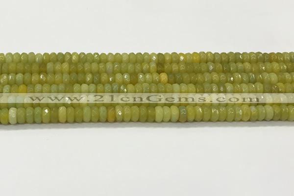 CAA5438 15.5 inches 6*8mm faceted rondelle agate gemstone beads