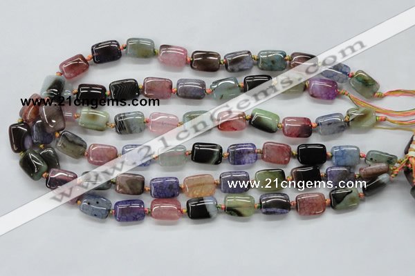 CAA544 15.5 inches 12*16mm rectangle dyed madagascar agate beads