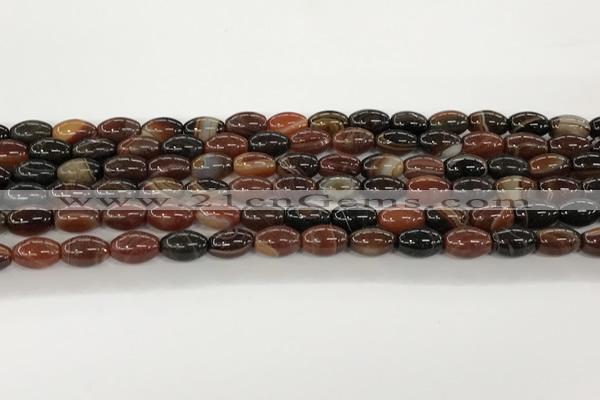 CAA5446 15.5 inches 8*12mm rice agate gemstone beads