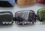 CAA545 15.5 inches 18*25mm rectangle dyed madagascar agate beads