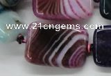 CAA546 15.5 inches 22*30mm rectangle dyed madagascar agate beads