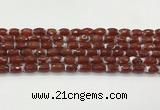 CAA5460 15.5 inches 8*12mm faceted rice agate beads