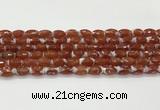 CAA5461 15.5 inches 8*12mm faceted rice agate beads