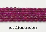 CAA5463 15.5 inches 8*12mm faceted rice agate beads