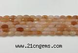 CAA5464 15.5 inches 8*12mm faceted rice agate beads