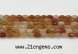 CAA5465 15.5 inches 8*12mm faceted rice agate beads