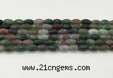 CAA5471 15.5 inches 8*12mm faceted rice agate beads