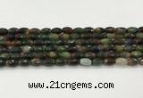 CAA5473 15.5 inches 8*12mm faceted rice agate beads