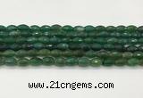 CAA5474 15.5 inches 8*12mm faceted rice agate beads