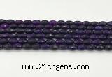 CAA5477 15.5 inches 8*12mm faceted rice agate beads