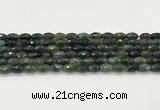 CAA5479 15.5 inches 8*12mm faceted rice agate beads