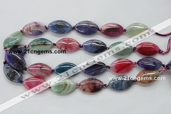 CAA548 15.5 inches 18*30mm marquise dyed madagascar agate beads