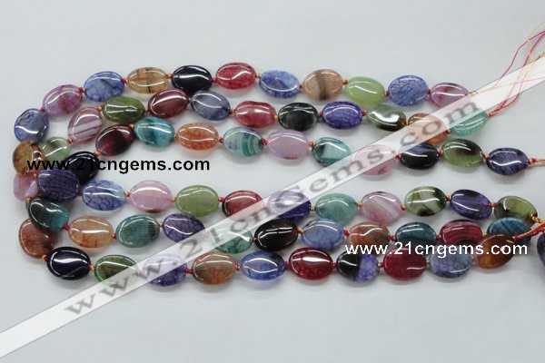 CAA550 15.5 inches 12*16mm oval dyed madagascar agate beads