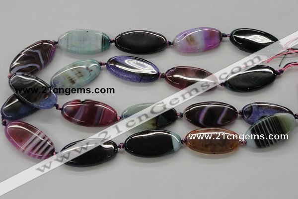 CAA553 15.5 inches 20*40mm oval dyed madagascar agate beads