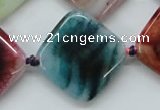 CAA556 15.5 inches 25*25mm diamond dyed madagascar agate beads