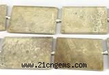 CAA5730 35*48mm - 36*55mm rectangle chrysanthemum agate beads