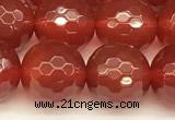 CAA5742 15 inches 10mm faceted round red agate beads