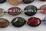 CAA577 15.5 inches 12*16mm faceted oval dragon veins agate beads