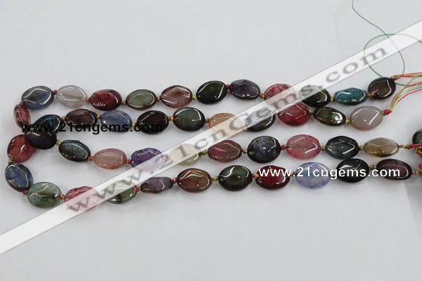 CAA577 15.5 inches 12*16mm faceted oval dragon veins agate beads