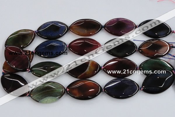 CAA585 15.5 inches 25*40mm faceted marquise dragon veins agate beads